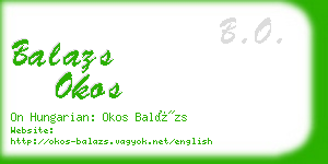 balazs okos business card